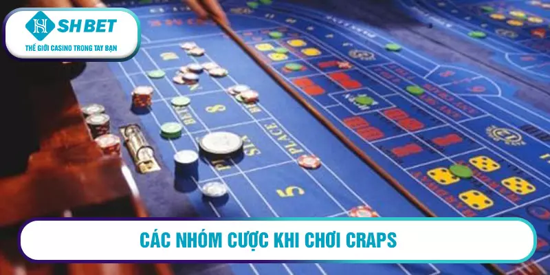Craps là gì? Hướng dẫn chơi Craps chinh phục các đấu trường 2 Các nhóm cược khi chơi craps